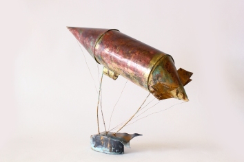 'The Dirigible', Brass and lead, 2014